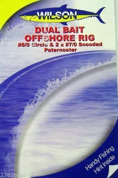 Wilson Live Dual Bait Offshore Rig - 8/0 Circle & 2 X 7/0 Snooded Paternoster