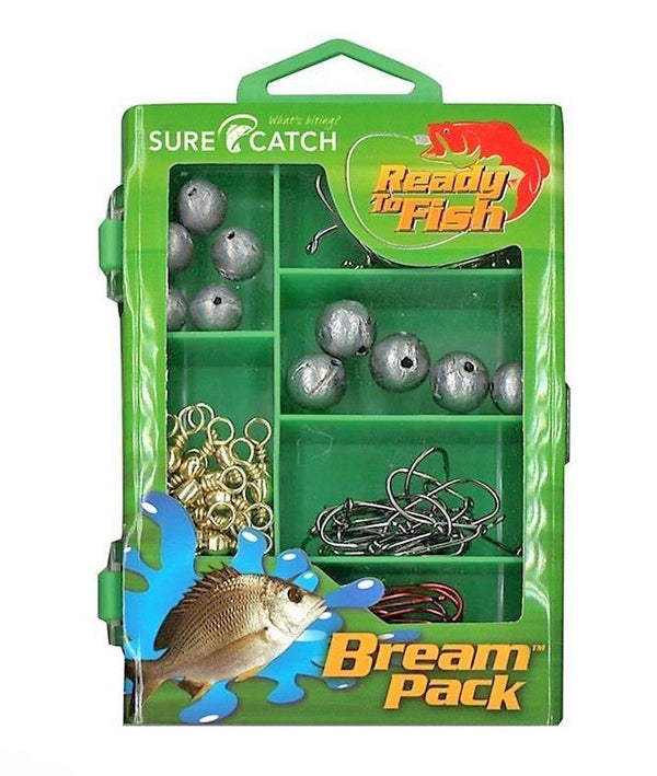 Surecatch 130pc Bream Pack In Fishing Tackle Box - Tackle Kit
