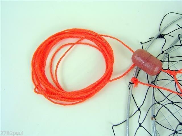 Wilson Ready Rigged Wire Bottom Marron Net- 2 Rings With Float And Rope