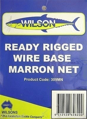 Wilson Ready Rigged Wire Bottom Marron Net- 2 Rings With Float And Rope