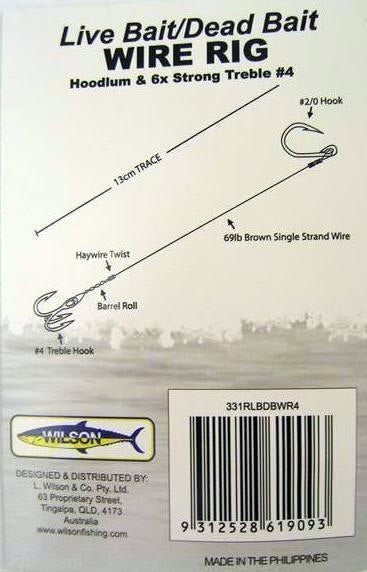 Wilson Live Bait/Dead Bait Wire Rig -