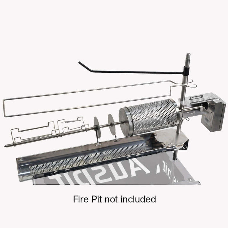 Auspit Gold Portable Spit Rotisserie Package (Firepit Not Included)