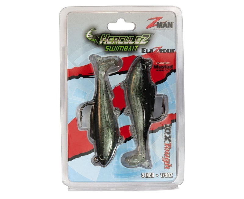 2 Pack of 3 Inch Zman HerculeZ Soft Swimbait Lures -11.6g Rigged Soft Body Lures