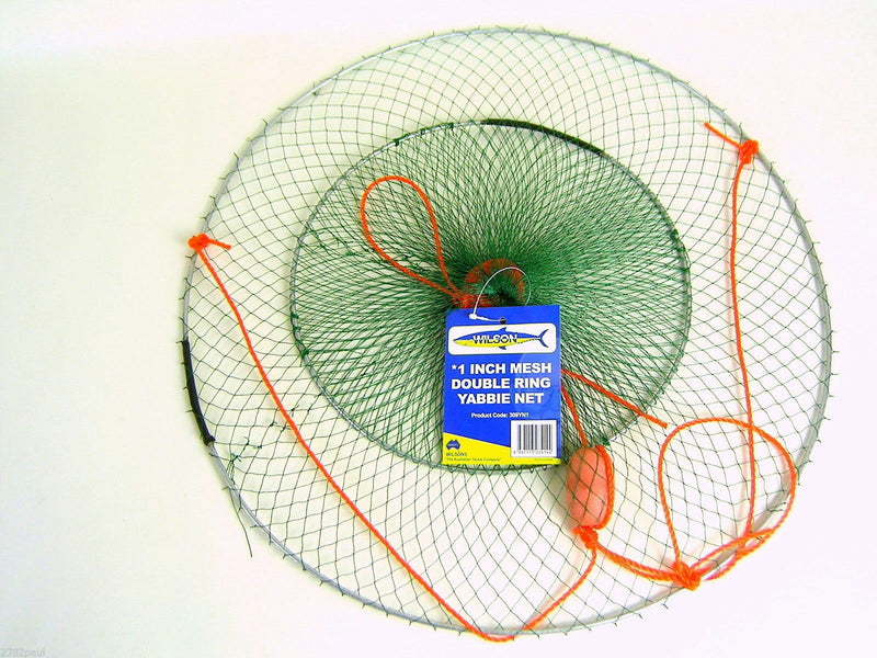 Wilson Double Ring Yabbie Net With 1 Mesh - Drop Net - Red Claw