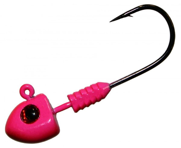 3 Pack of 1/4oz Pink TT Lures DemonZ Jigheads with Size 3/0 Hooks
