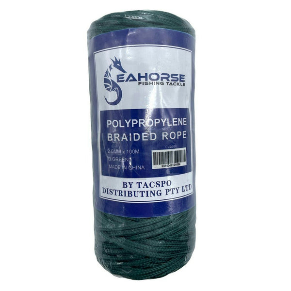 100m Roll of Seahorse 2.0mm Braided Nylon VB Cord-Dark Green Venetian Blind Cord