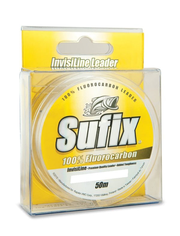 30m Spool of 50lb Sufix InvisiLine 100% Fluorocarbon Fishing Leader