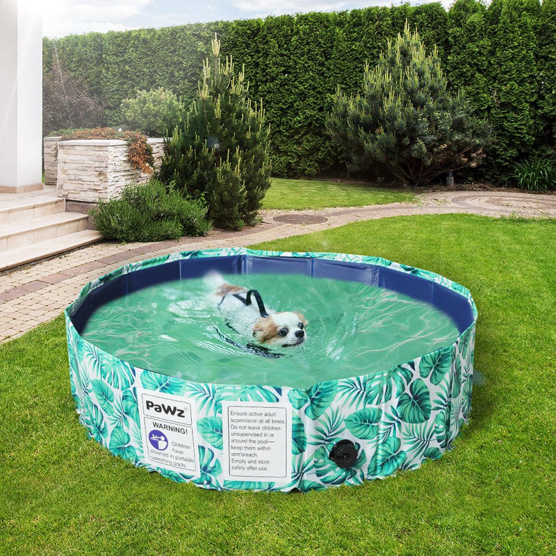Pawz 80cm Pet Dog Swimming Pool Cat Portable Bath Tub Cat Shower Washing Folding