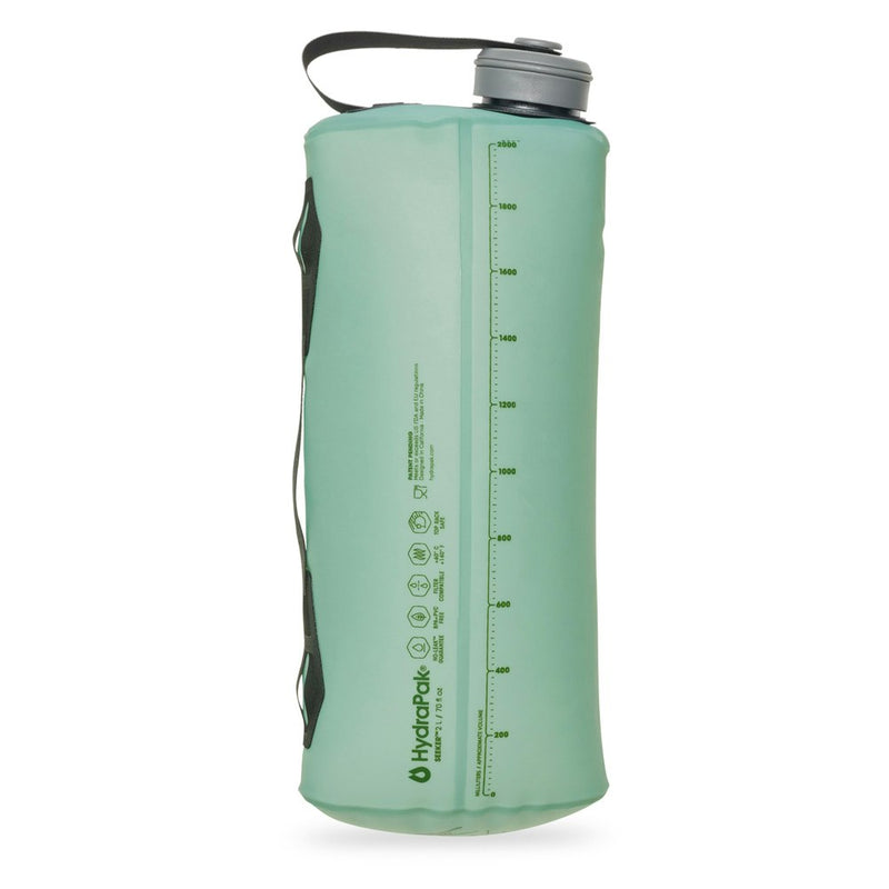 Hydrapak Seeker Collapsable Hydration Camp Drinking/Water Bottle 2L Sutro Green