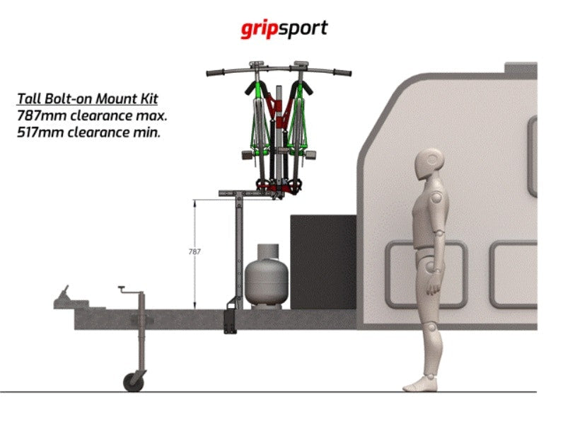 Pickup only - Gripsport Van-Rack 4-Bike Tilting/Standard/Tall Bolt-on Kit