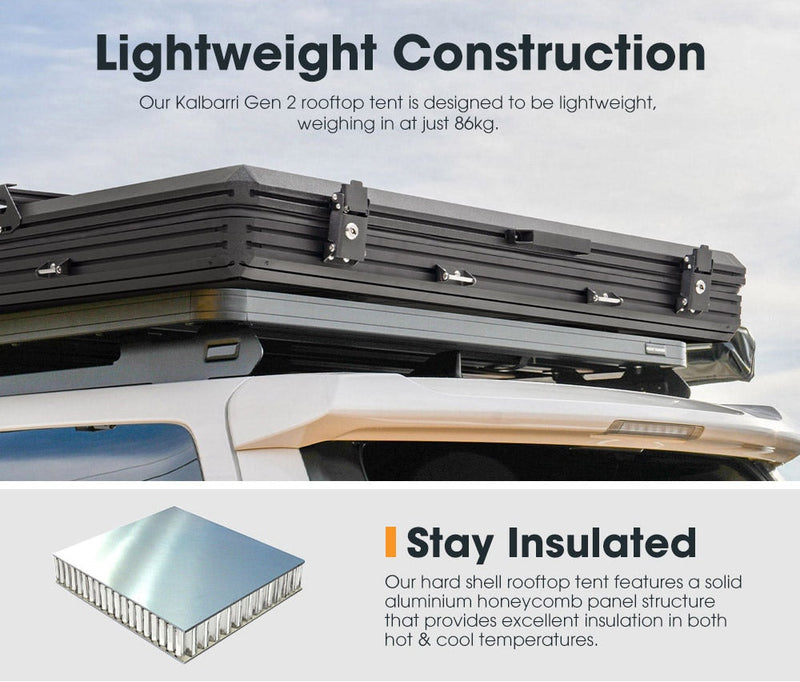 San Hima Kalbarri Gen 2 Roof Top Tent Hard Shell With Ladder + 250W Solar Panel