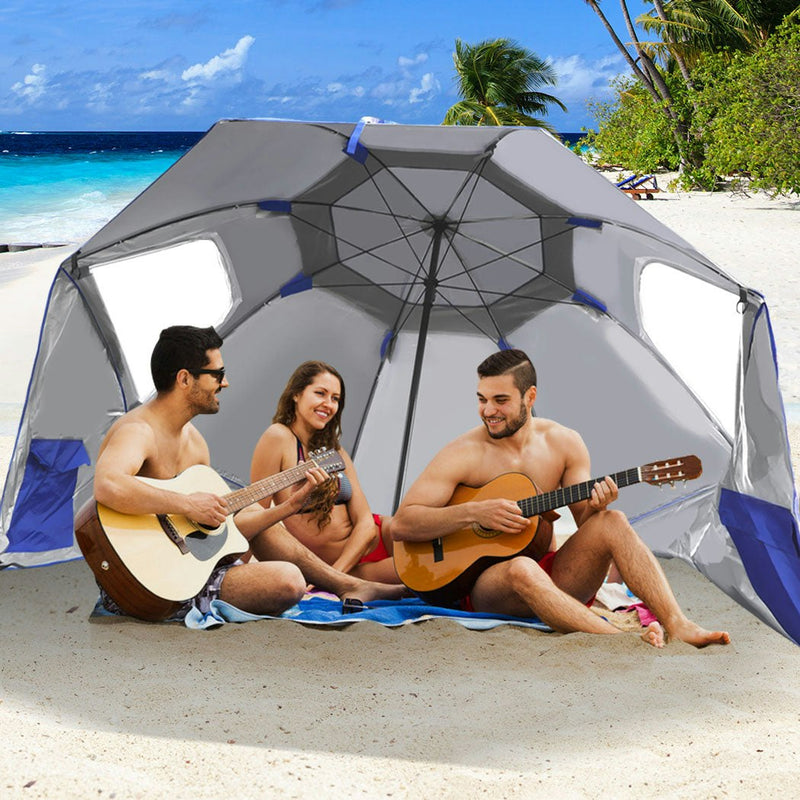 Mountview Beach Outdoor Sun Shade Shelter 2.33M Blue