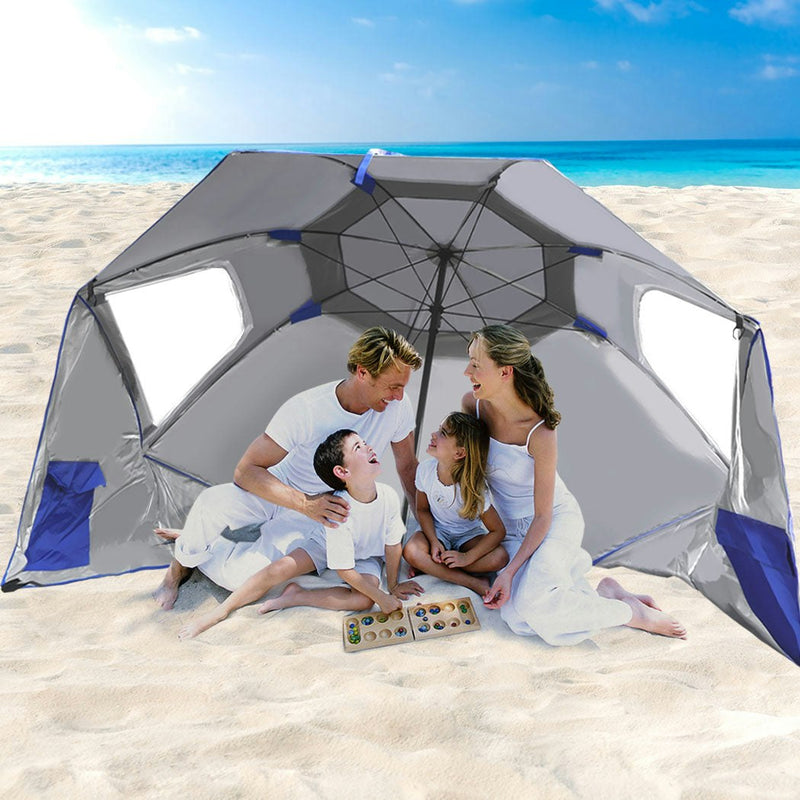 Mountview Beach Outdoor Sun Shade Shelter 2.33M Blue