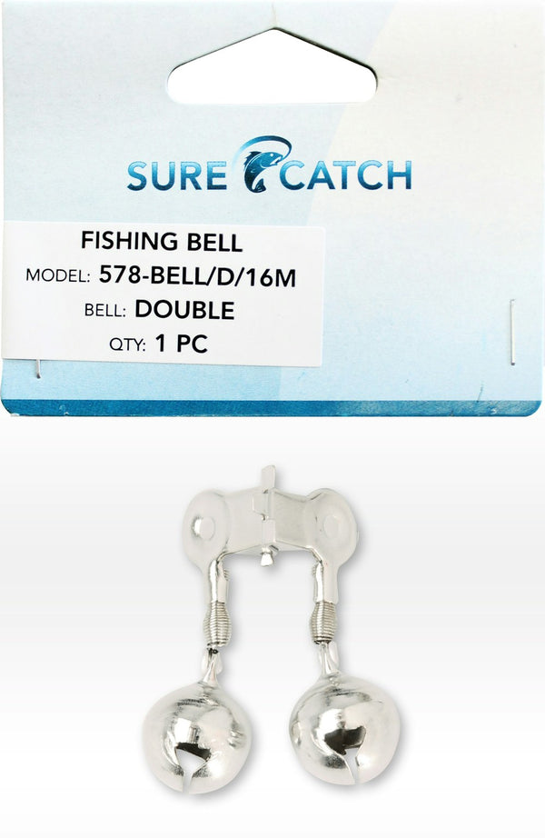 Surecatch Double Fishing Rod Bell with Clamp Attachment