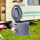 Traderight Group  6L Camping Toilet Outdoor Portable Potty Caravan Travel Boating Bucket Brush