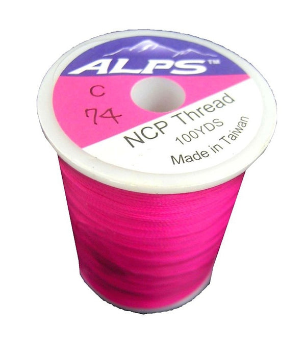 Alps 100yds of Deep Pink Rod Wrapping Thread - Size C (0.2mm) Rod Binding Cotton