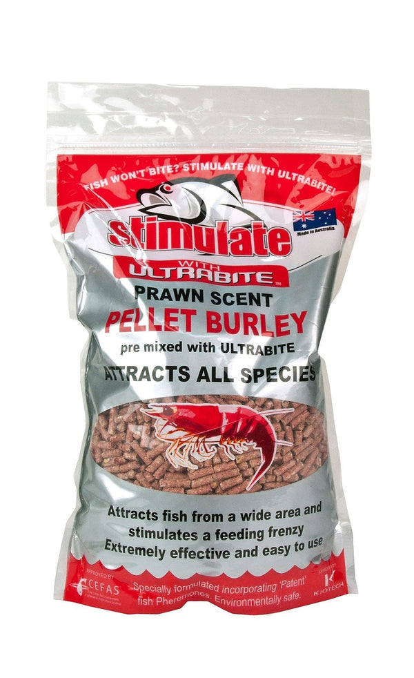 1 Kg Stimulate Prawn Scent Pellet Burley Pre Mixed with Ultrabite - Berley Pellets