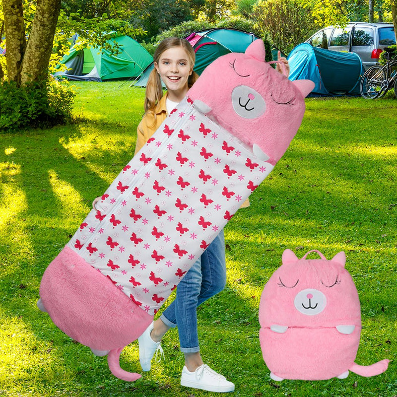 Mountview Sleeping Bag Child Pillow Stuffed Toy Kids Bags Gift Toy Cat 135cm S