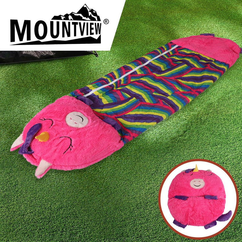 Mountview Sleeping Bag Child Pillow Stuffed Toy Kids Bags Gift Unicorn 180cm L