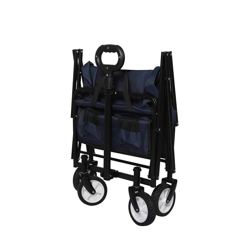 Lambu Garden Trolley Cart Foldable Picnic Wagon Outdoor Camping Trailer Blue