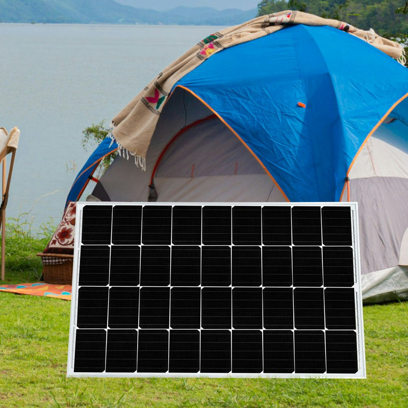 Traderight Group  12V 250W Solar Panel Kit Mono Caravan Camping Power Controller Charging USB Home