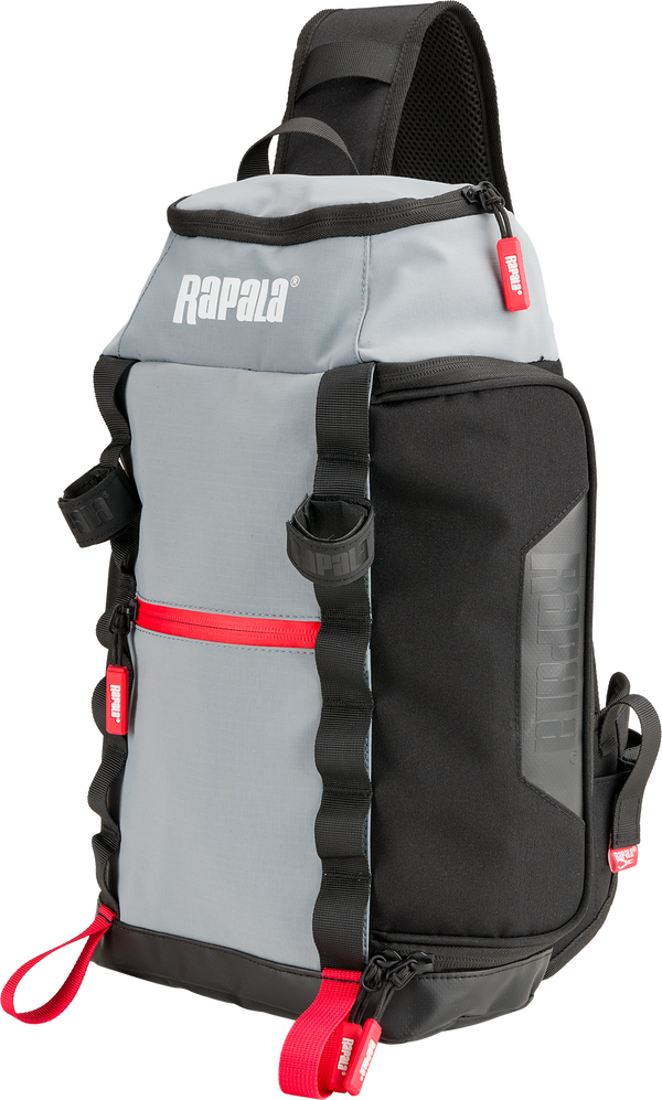 Rapala Countdown Fishing Sling Bag with Multiple Storage and Rustproof Zippers