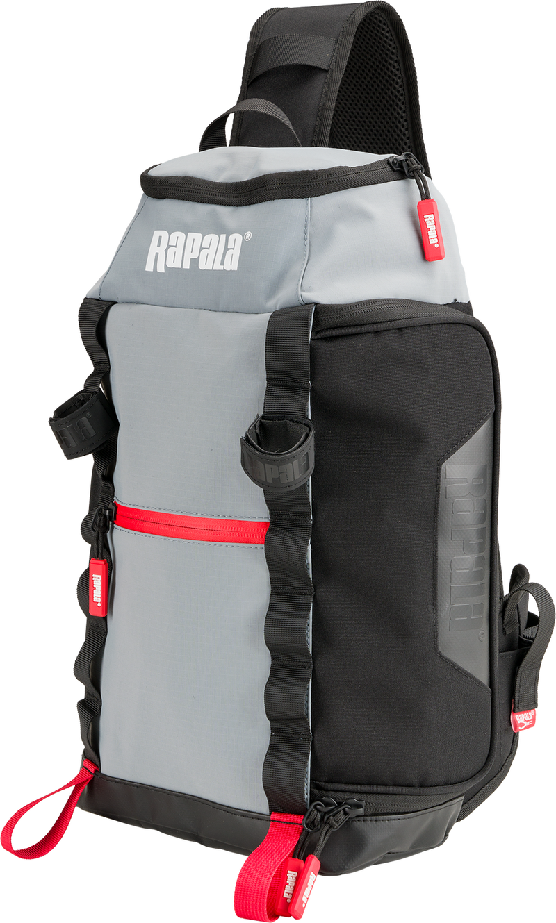 Rapala Countdown Fishing Sling Bag with Multiple Storage and Rustproof Zippers
