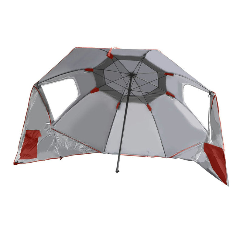 Mountview Beach Umbrella Outdoor Umbrellas Sun Shade Garden Shelter 2.33M Red