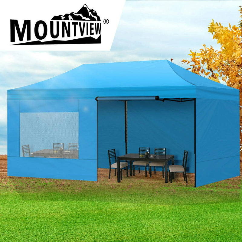 Mountview Gazebo Tent 3x6 Marquee Gazebos Outdoor Camping Canopy Mesh Side Wall