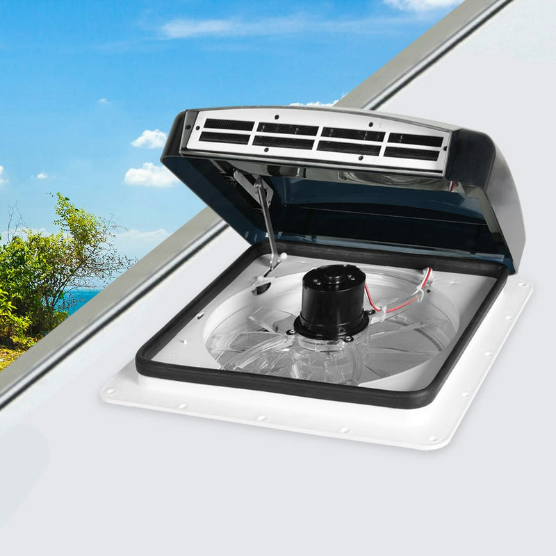 Manan Caravan Air Vent 12V Shower Kithcen Roof Hatch with Fan All Weather Use