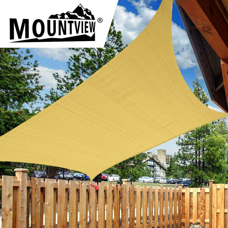 Mountview Sun Shade Sail Cloth Canopy Outdoor Awning Cover Rectangle Sand 5mx3M