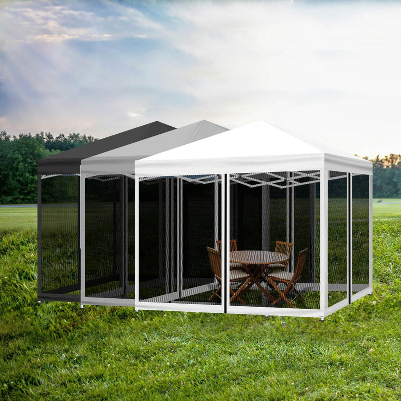 Mountview Gazebo 3x3 Marquee Pop Up Tent Outdoor Canopy Wedding Mesh Side Wall