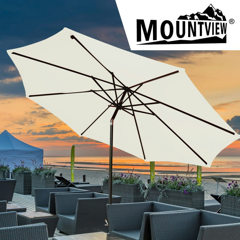 Traderight Group  Mountview Outdoor Patio Aluminum Tiltable Solar Umbrella Beach Sun Shade Shelter