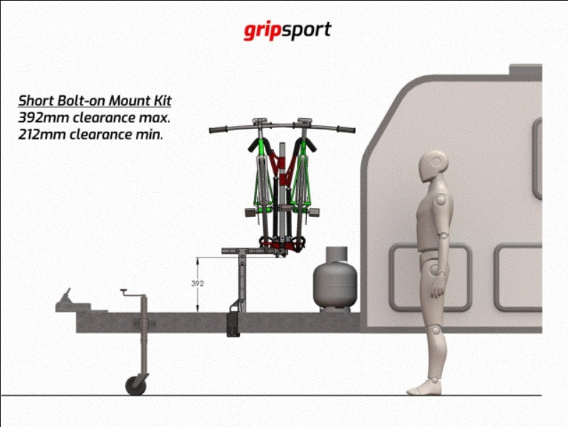 Gripsport Van-Rack 4-Bike Tilting/Standard/Short Bolt-on Kit