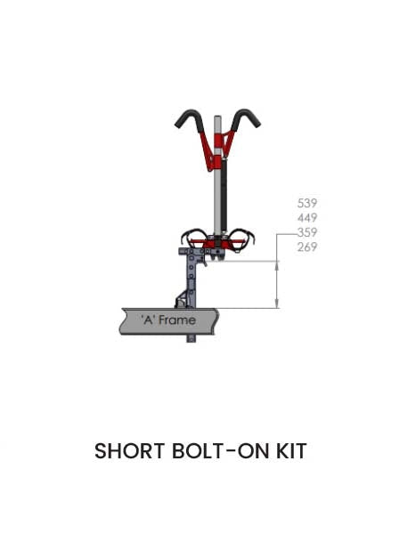 Gripsport Van-Rack 2-Bike Tilting/Standard/Short Bolt-on Kit