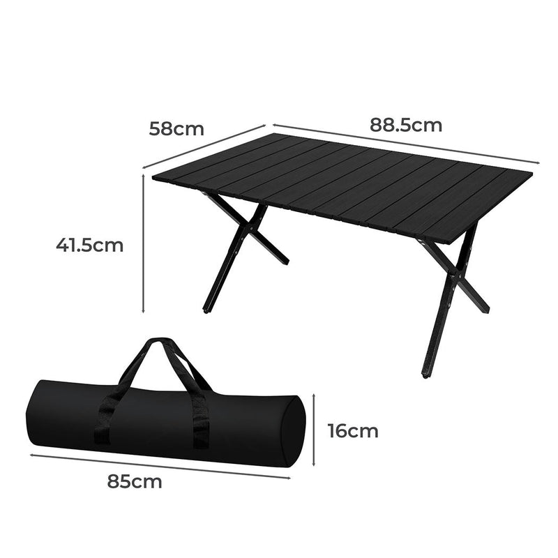 Levede Folding Camping Table Portable Picnic Desk Garden BBQ Outdoor Storage Bag