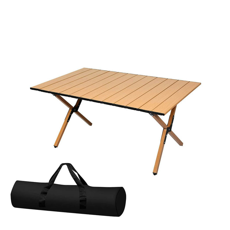 Levede Folding Camping Table Portable Picnic Outdoor Egg Roll Foldable BBQ Desk