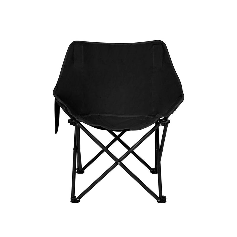 Levede Folding Camping Moon Chair Lightweight Outdoor Chairs Portable Seat Black