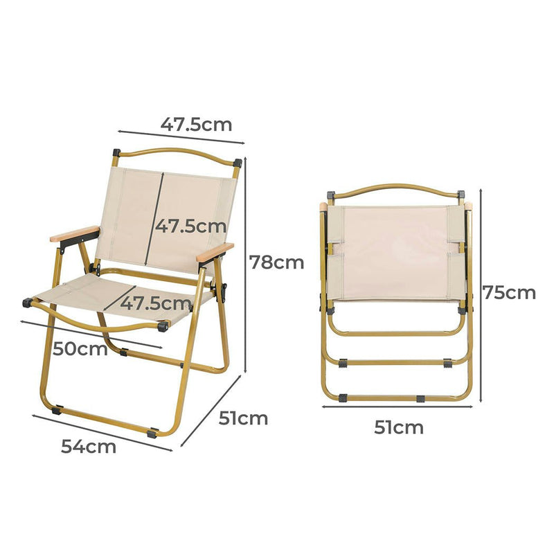 Levede 4PCS Camping Chair Folding Outdoor Portable Foldable Chairs Beach Picnic
