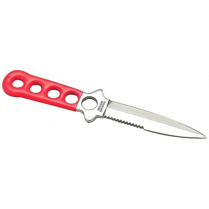 Land & Sea Sports Fancy Multi-Purpose Dive Knife 420 Stainless Steel Red Handle