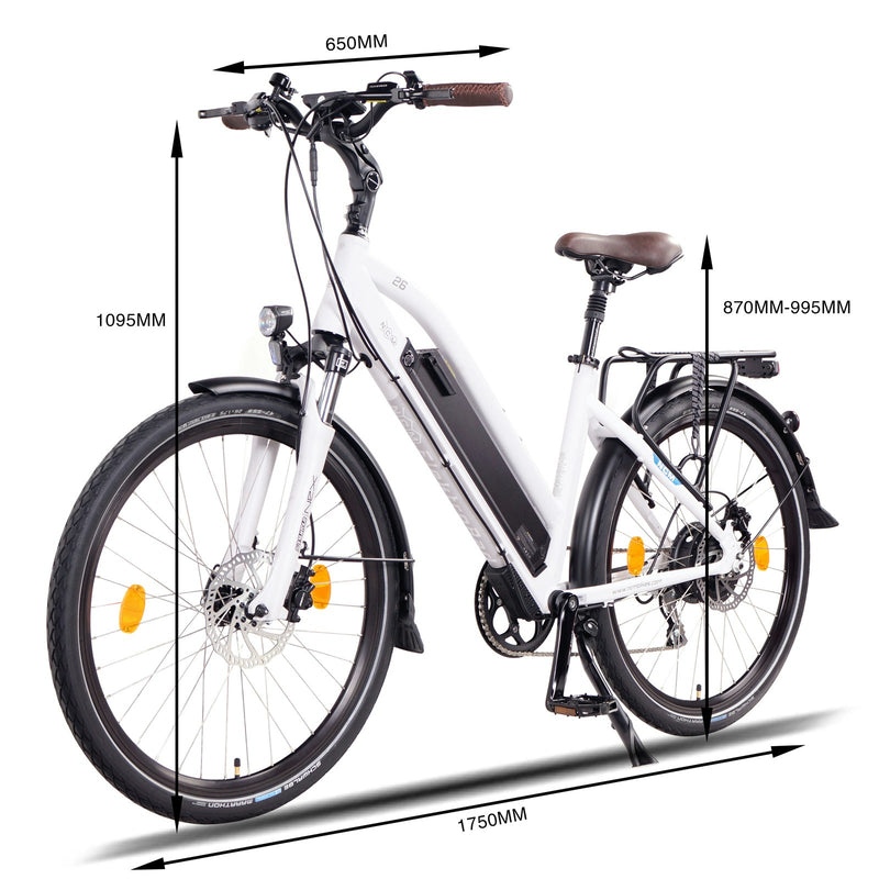 NCM Milano Plus Trekking E-Bike, City-Bike, 250W-500W, 48V 16Ah 768Wh Battery