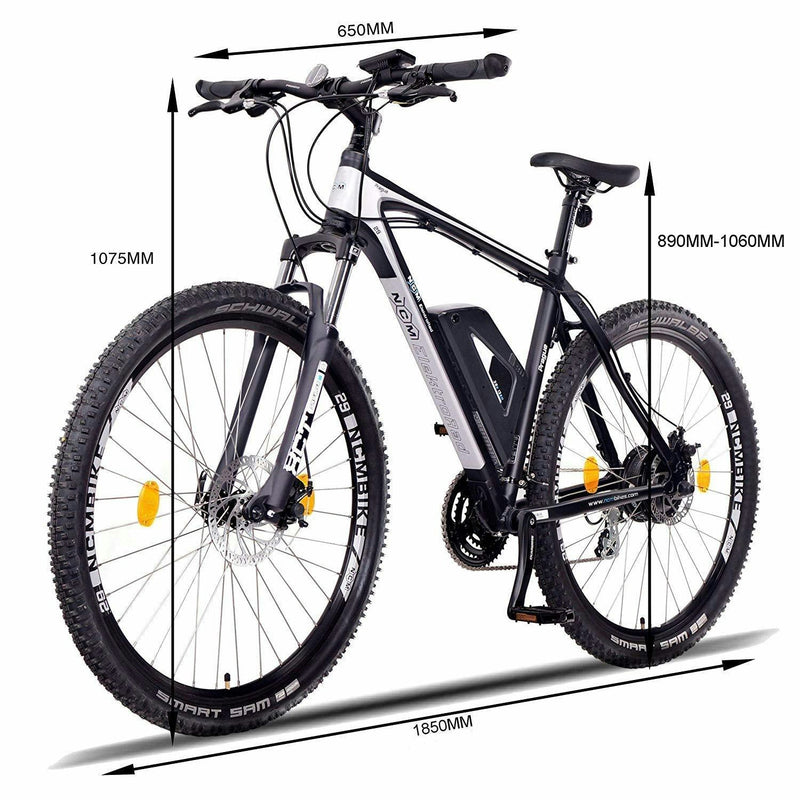 NCM Prague Electric Mountain Bike, E-Bike, E-MTB, 250W-500W, 36V 13Ah 468Wh Battery