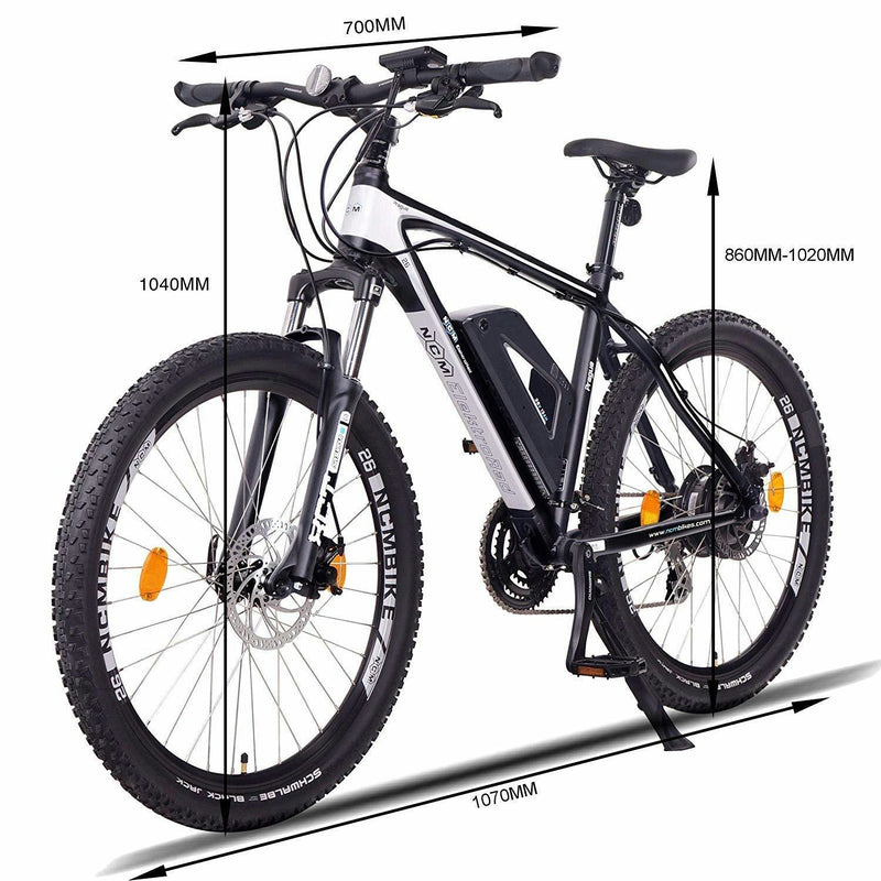 NCM Prague Electric Mountain Bike, E-Bike, E-MTB, 250W-500W, 36V 13Ah 468Wh Battery