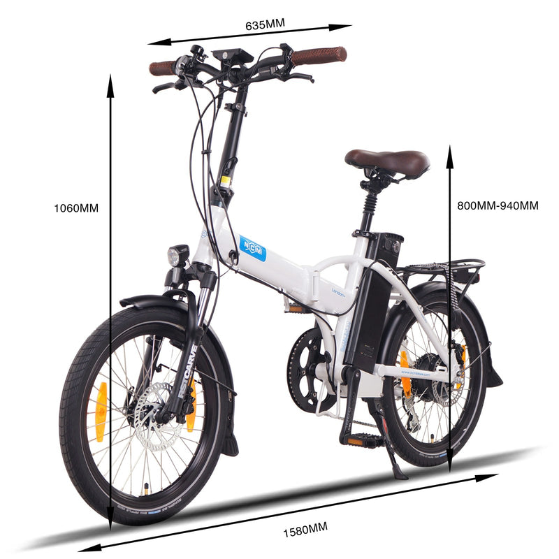 NCM London+ Folding E-Bike, 250W, 36V 19Ah 684Wh Battery, 20"