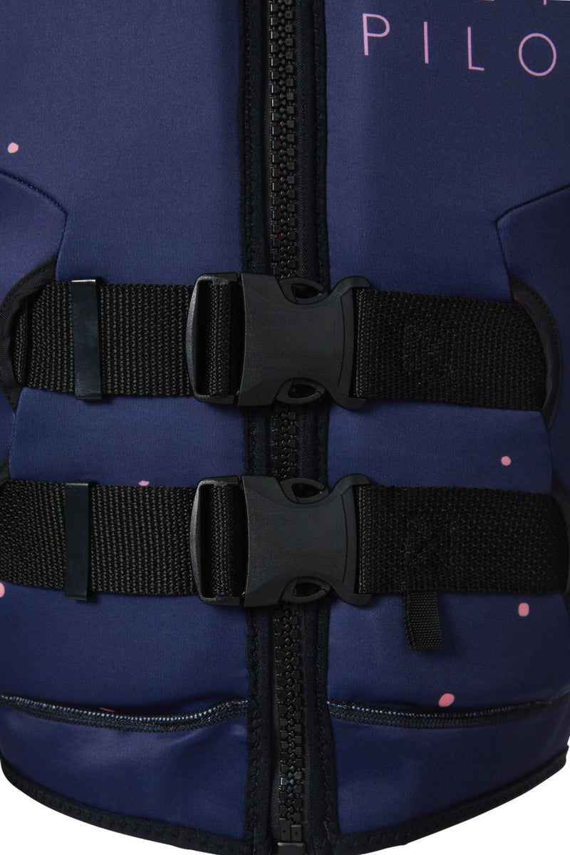 Jetpilot Cause Kids/Girl's Neoprene Life Jacket Vest (Navy Blue Wings)