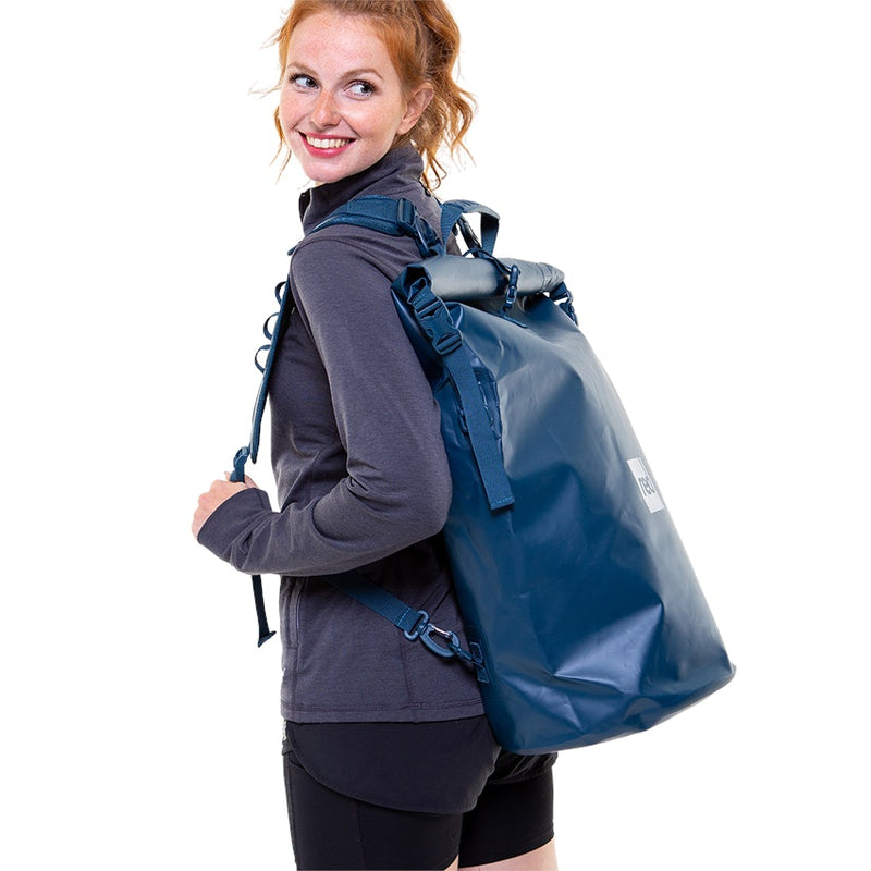 Waterproof Roll Top Dry Bag Backpack - Deep Blue