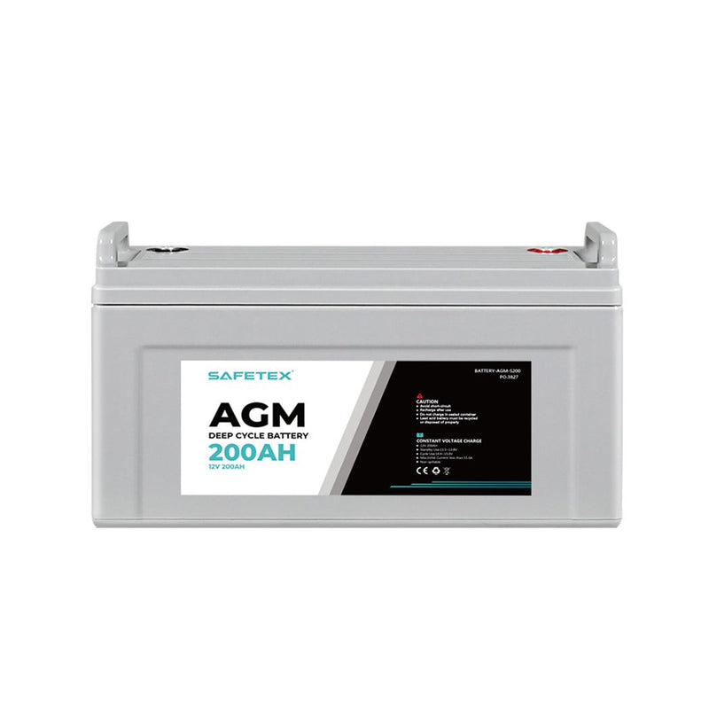Safetex AGM Deep Cycle Battery 12V 200Ah Marine Portable Sealed Power Camping