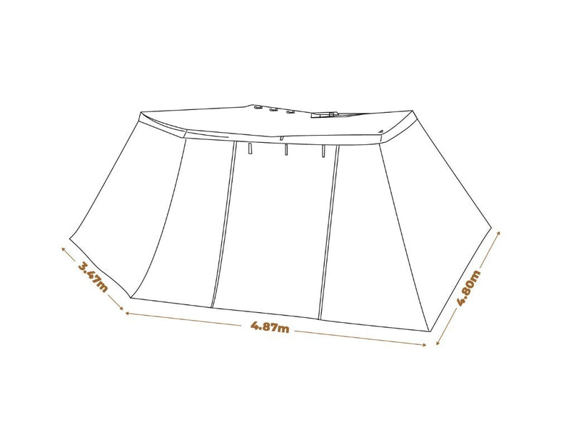 Oztrail Blockout Awning 2.5m Wall Kit