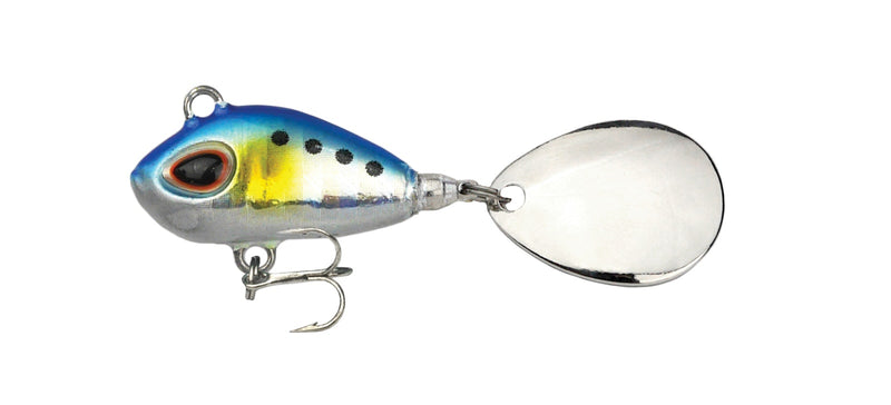 5cm/10gm Storm Gomoku Spin Vibration Lure with Flashing Tail Blade -Blue Sardine