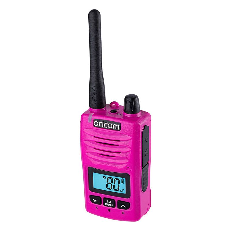 Oricom Pink 5 Watt IP67 Waterproof Handheld UHF CB Radio Trade Pack (Twin Radios) DTXTP600PNK